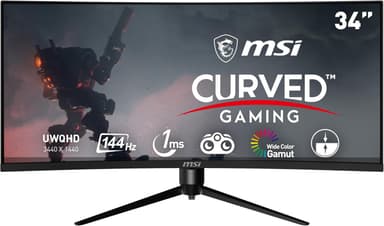 MSI Optix MAG342CQR 1500R Curvatura 21:9 -  3440 x 1440 (UWQHD) 144Hz